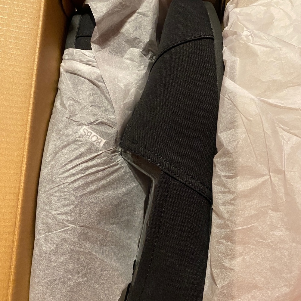 Black slip on bobs shoes